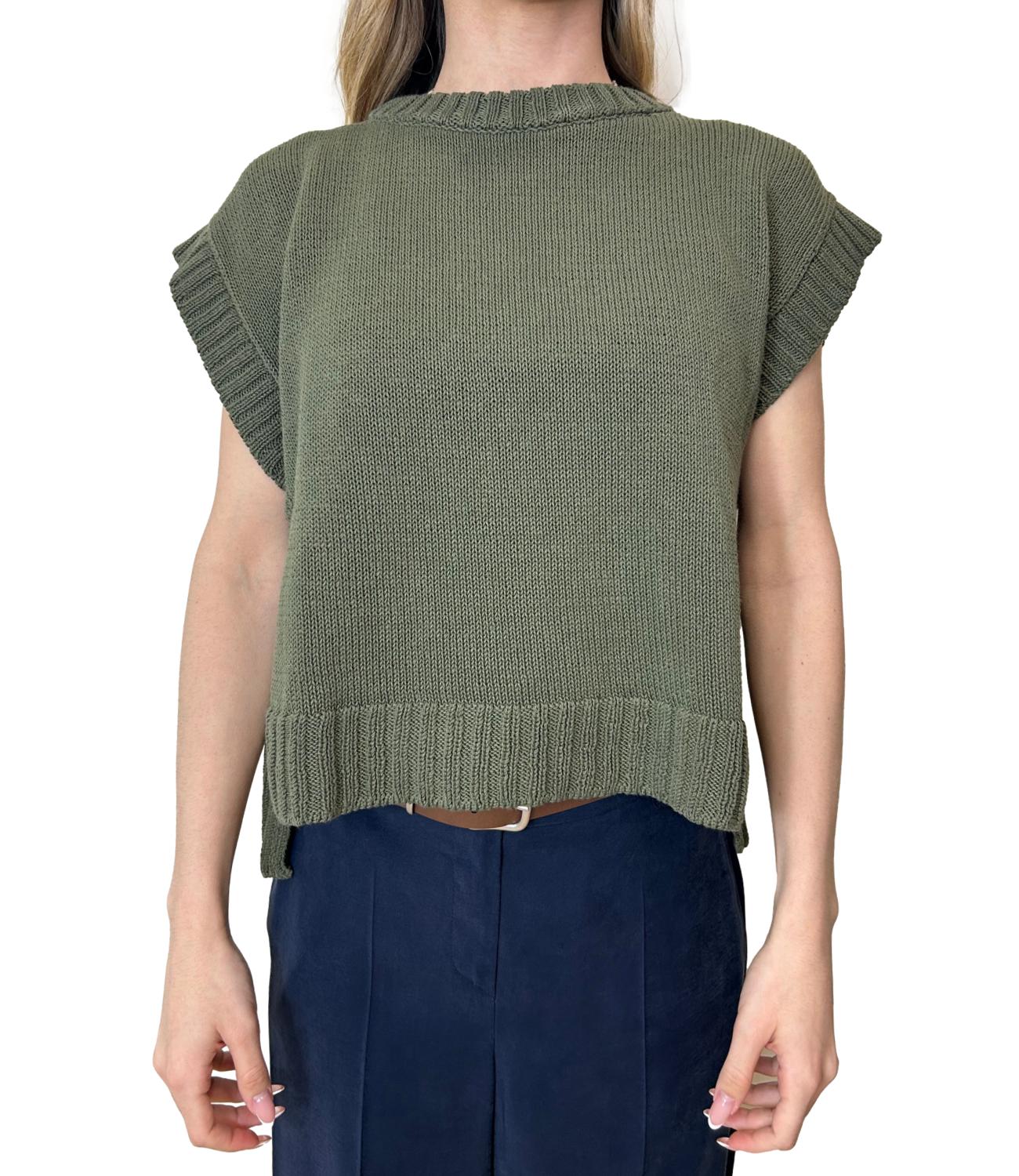 Motel Gilet Verde Soldato Donna