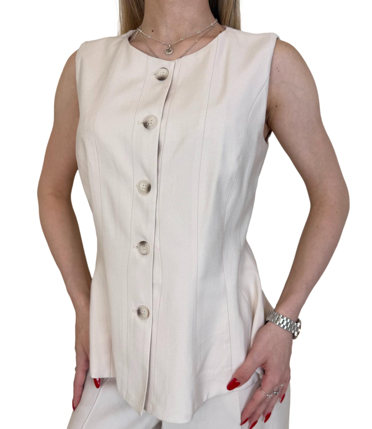 Motel Gilet Avorio Donna