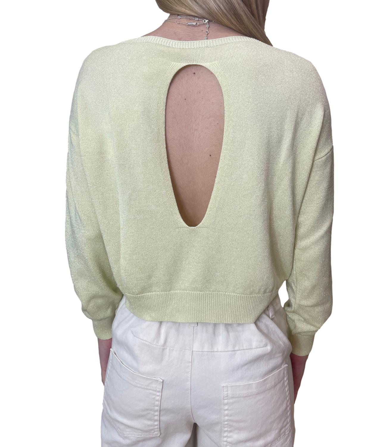 Motel Maglia Lurex Giallino Donna