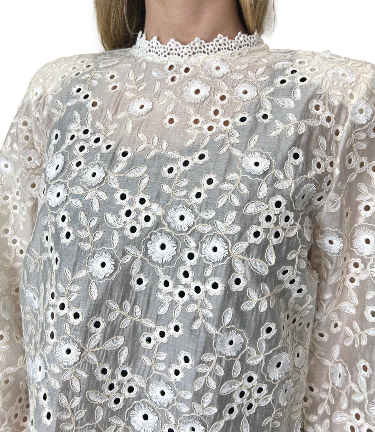 Motel Camicia Pizzo Burro Donna