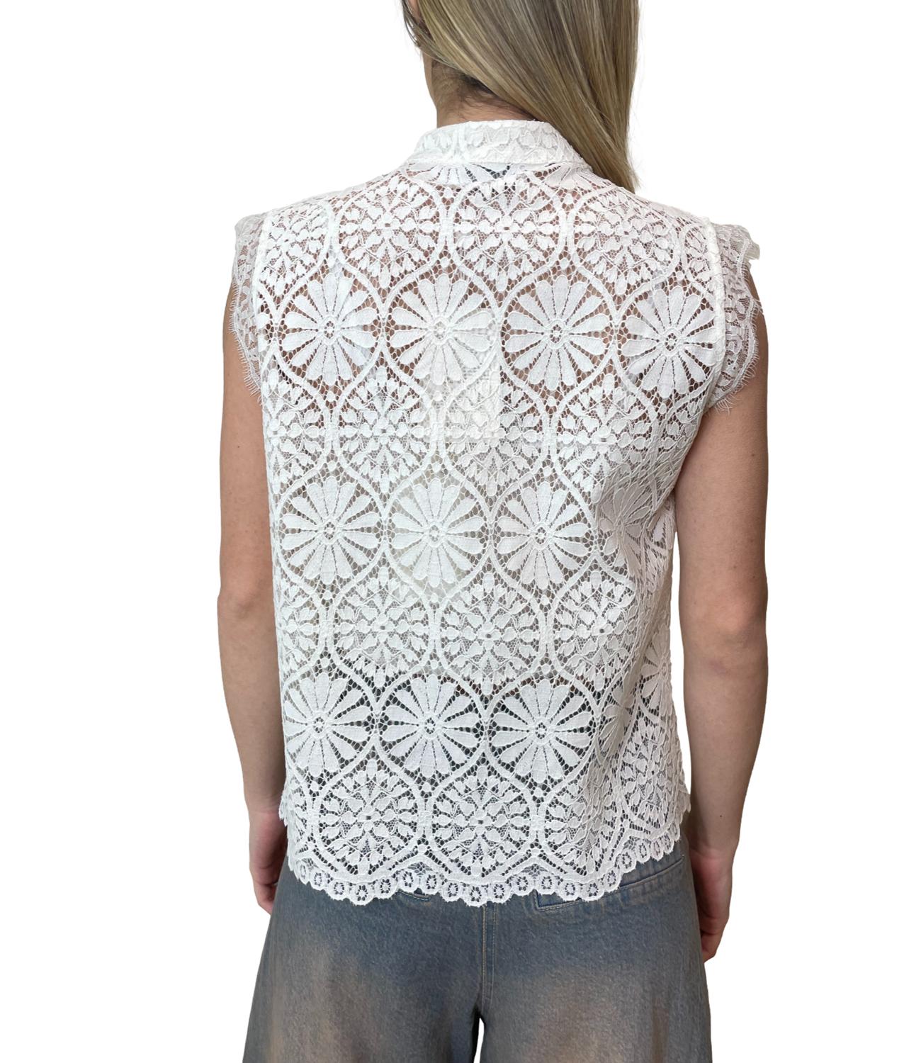 Motel Top Pizzo Bianco Donna
