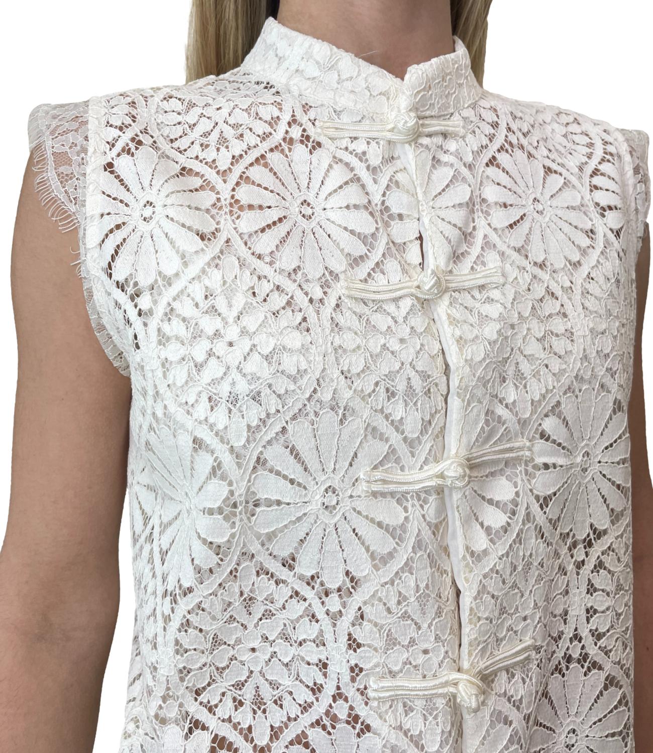 Motel Top Pizzo Bianco Donna