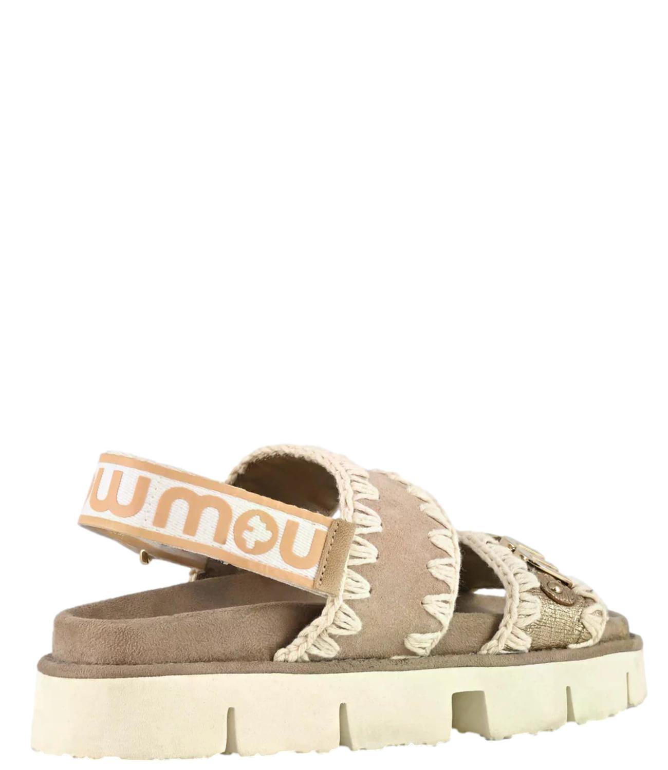 Mou Sandalo Metallic Lizard Gold da Donna