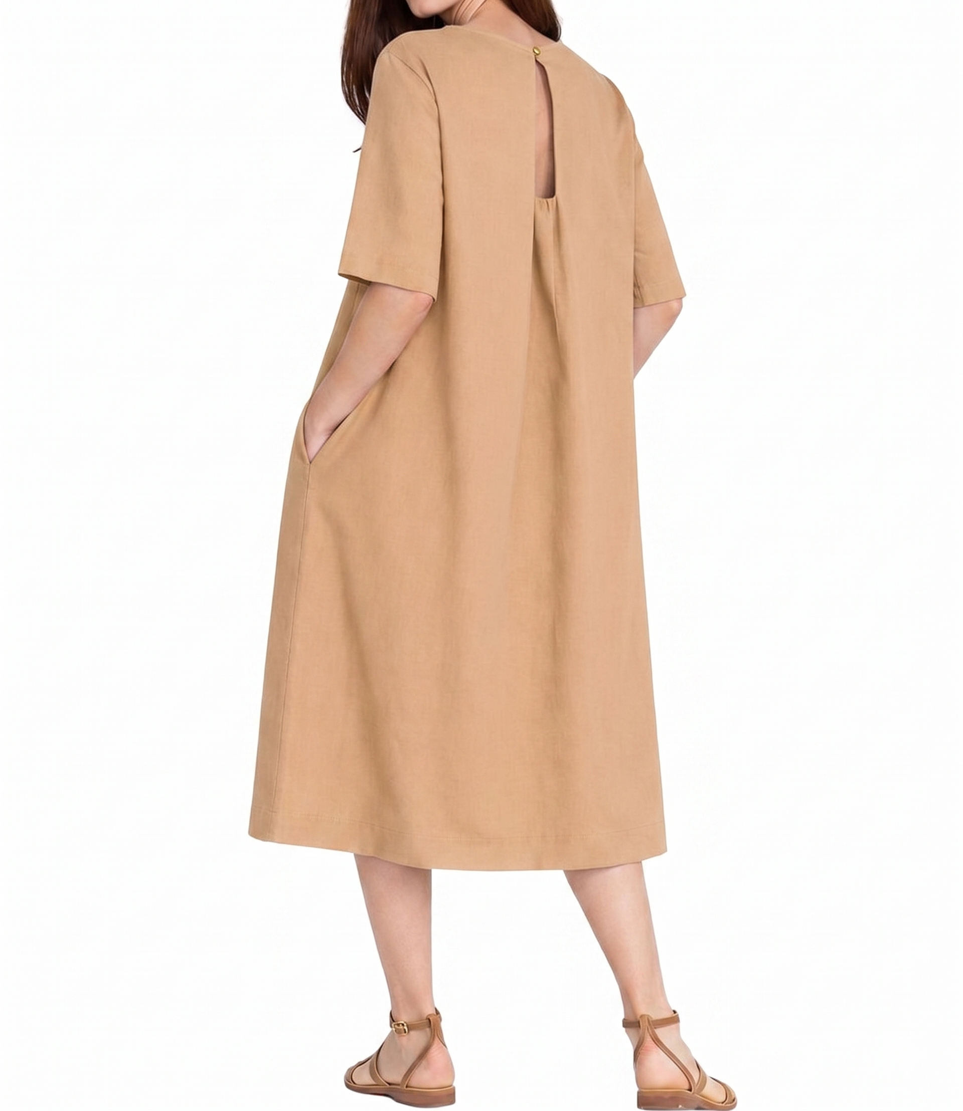 Myastreet Abito Cammello da Donna