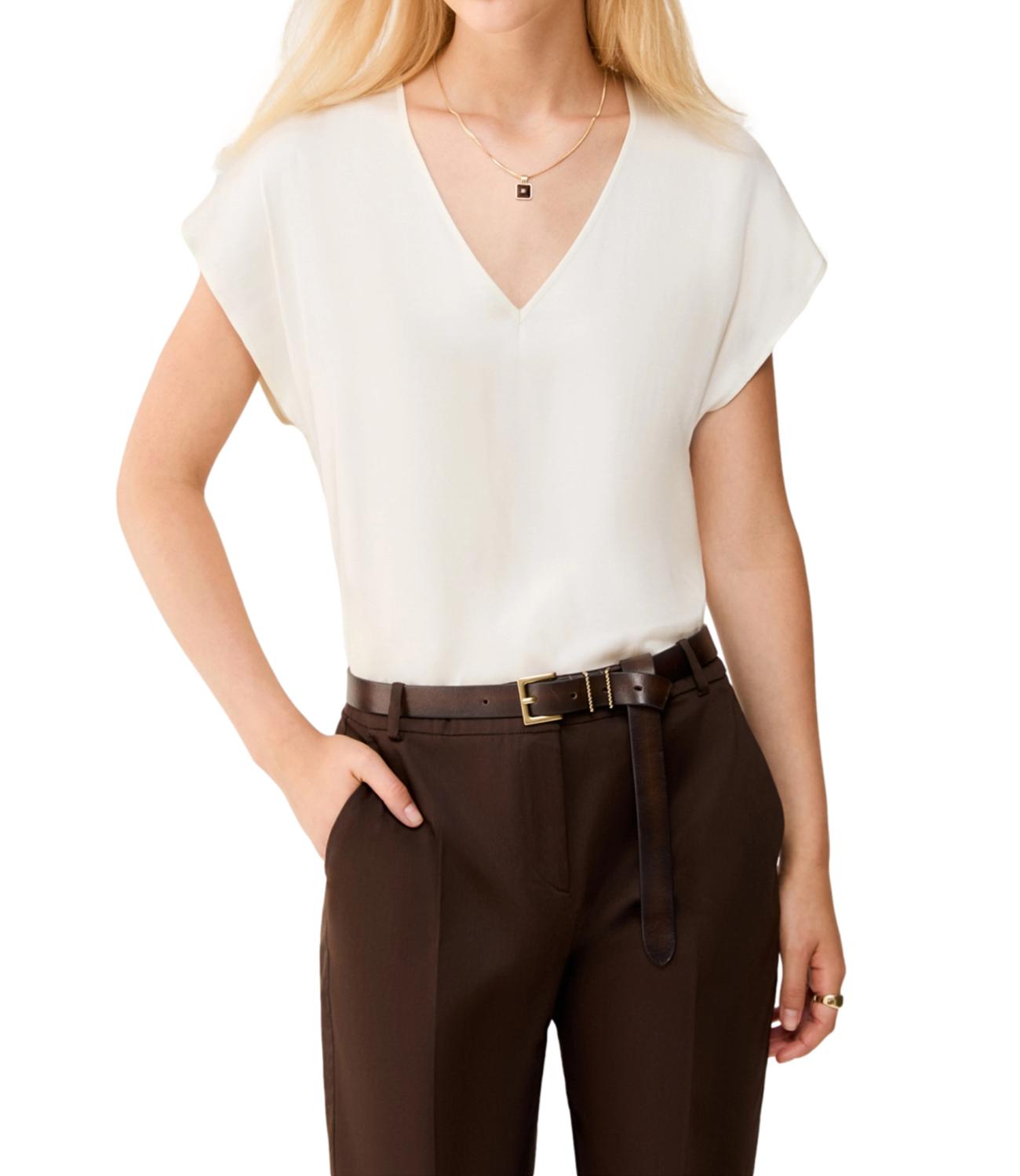 PENNY BLACK top PBBCHIFFON avorio donna