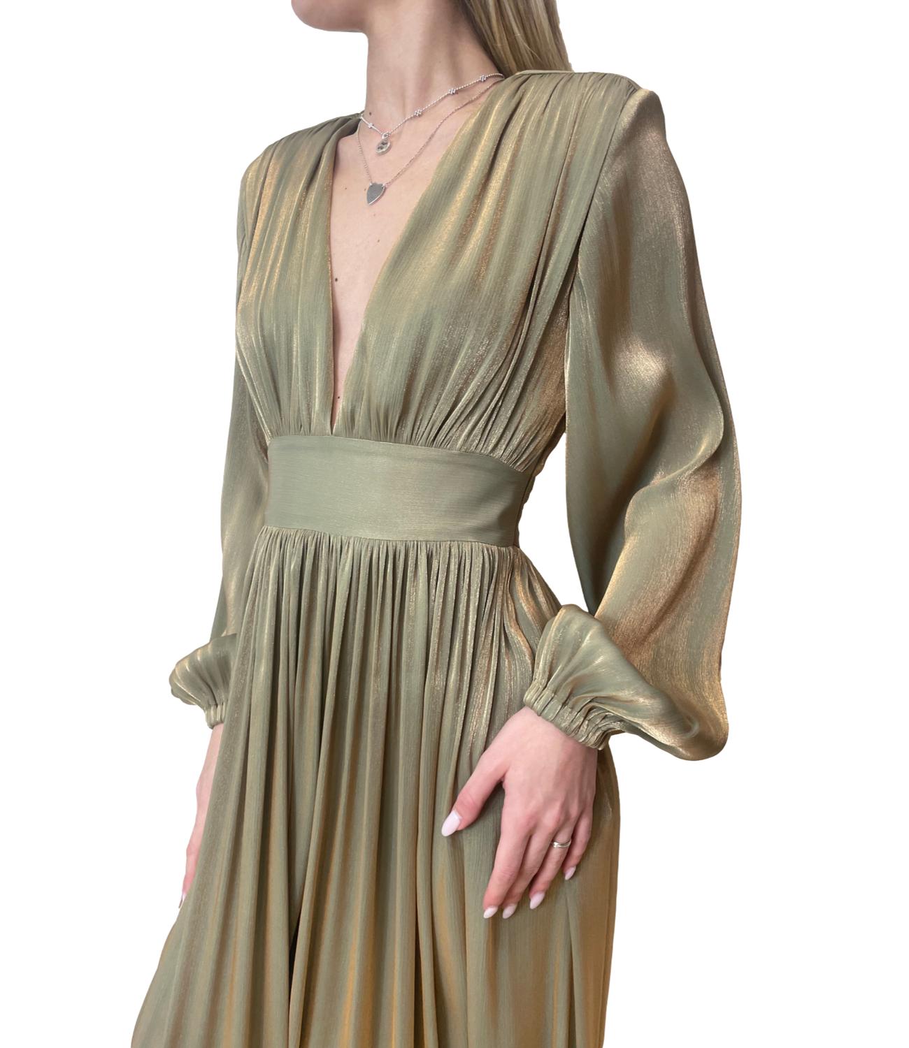 Silence Limited Abito IMPERIAL DRESS Oil Green Donna