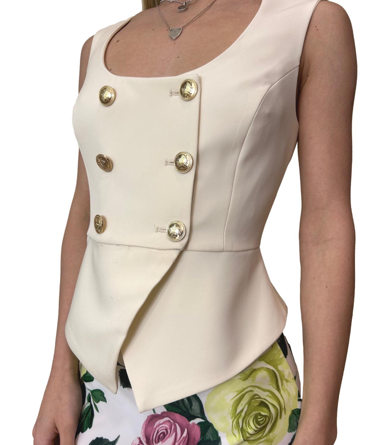 Silence Limited PENTA GILET HONEY New Milk Donna
