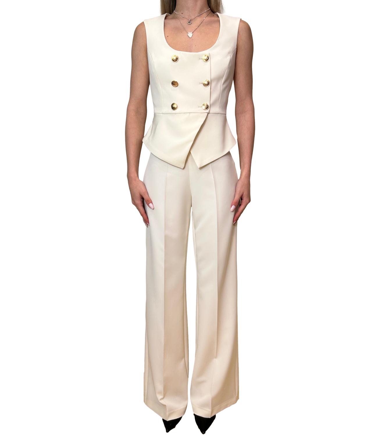 Silence Limited PENTA GILET HONEY New Milk Donna