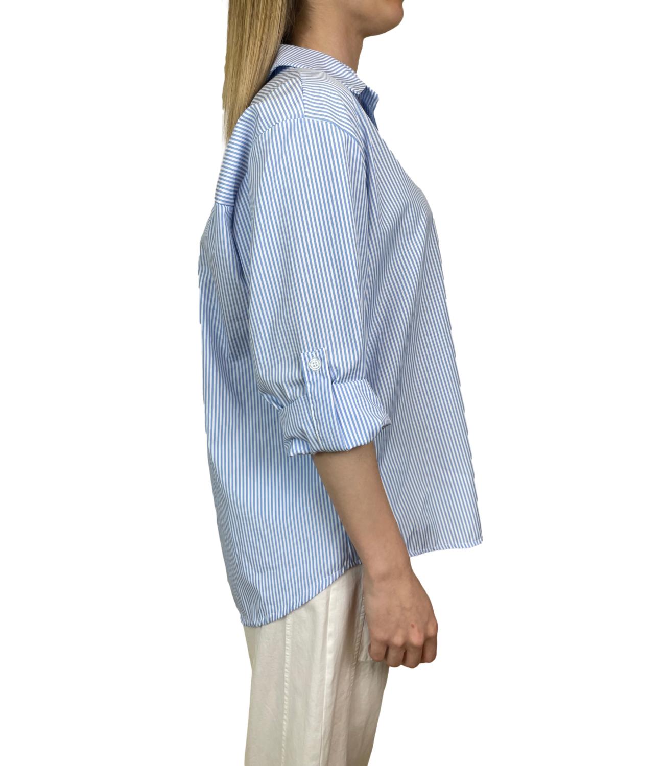 Studio It Camicia Righe Azzurro Donna