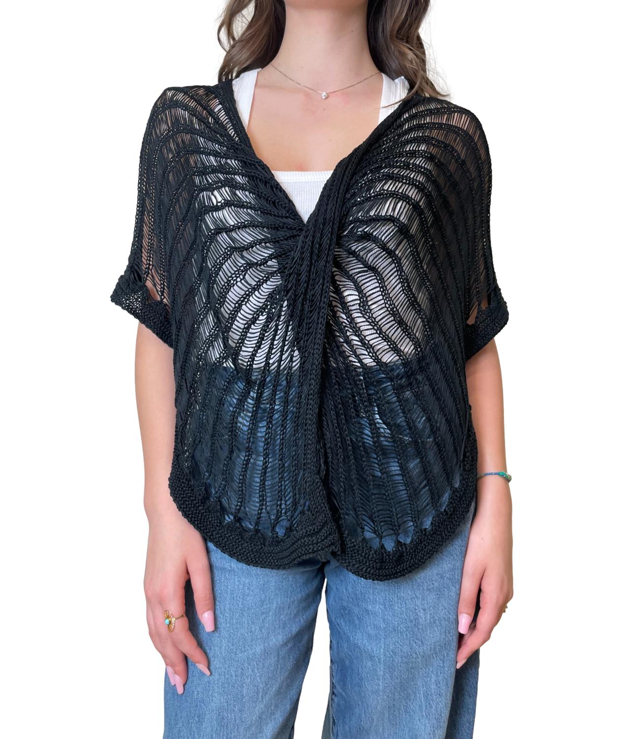Studio It Poncho Nero Donna