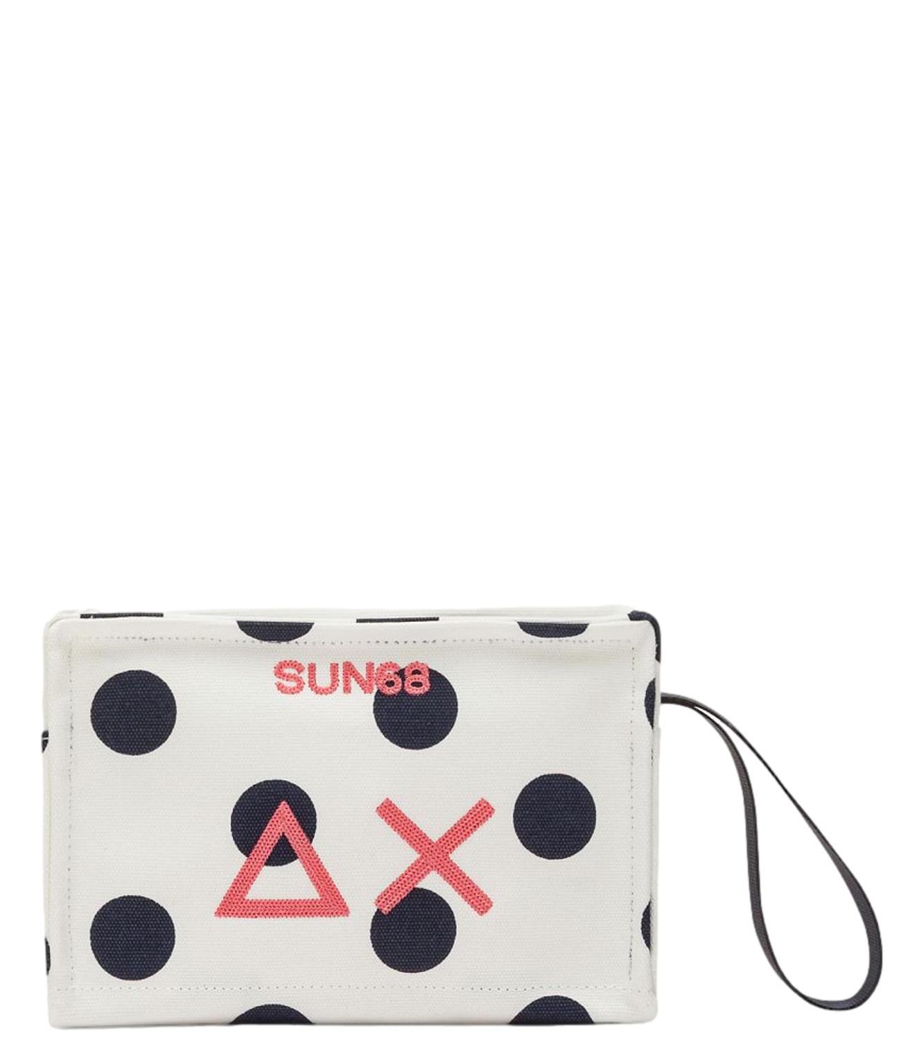 Sun68 Beauty Case Bianco Panna/Blu Navy Donna