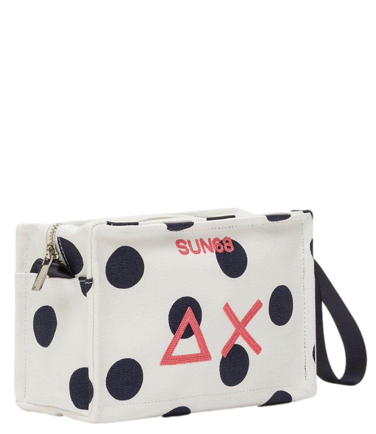 Sun68 Beauty Case Bianco Panna/Blu Navy Donna