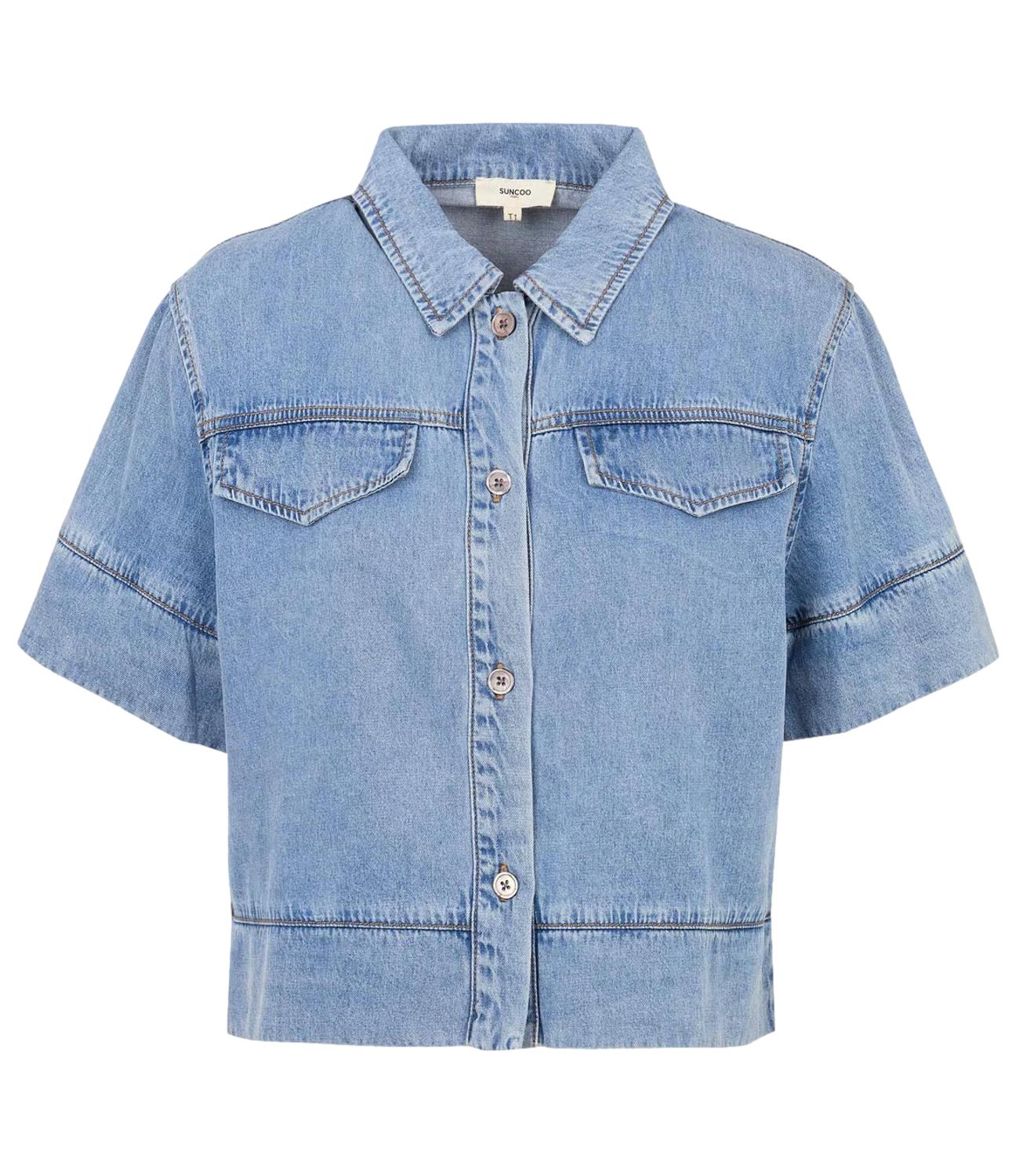 Suncoo Camicia Laika Denim Chiaro Donna