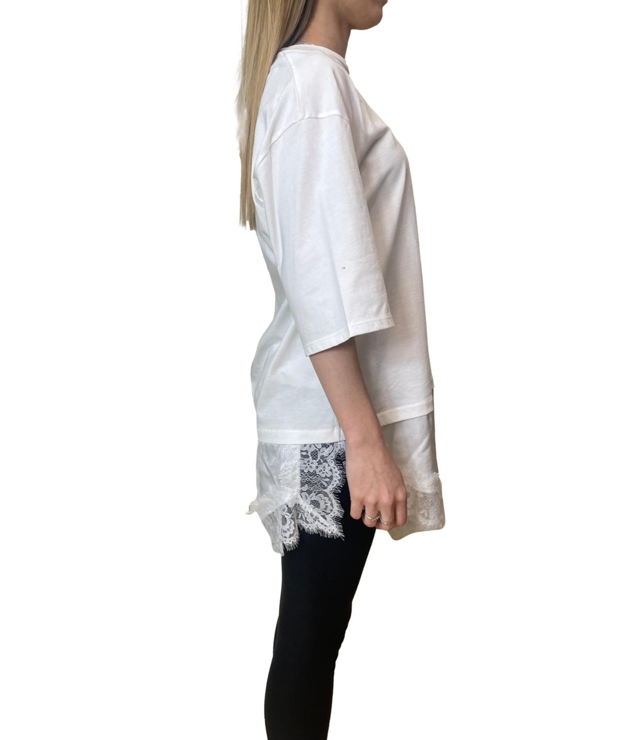 Have One Maglia Pizzo Latte Donna