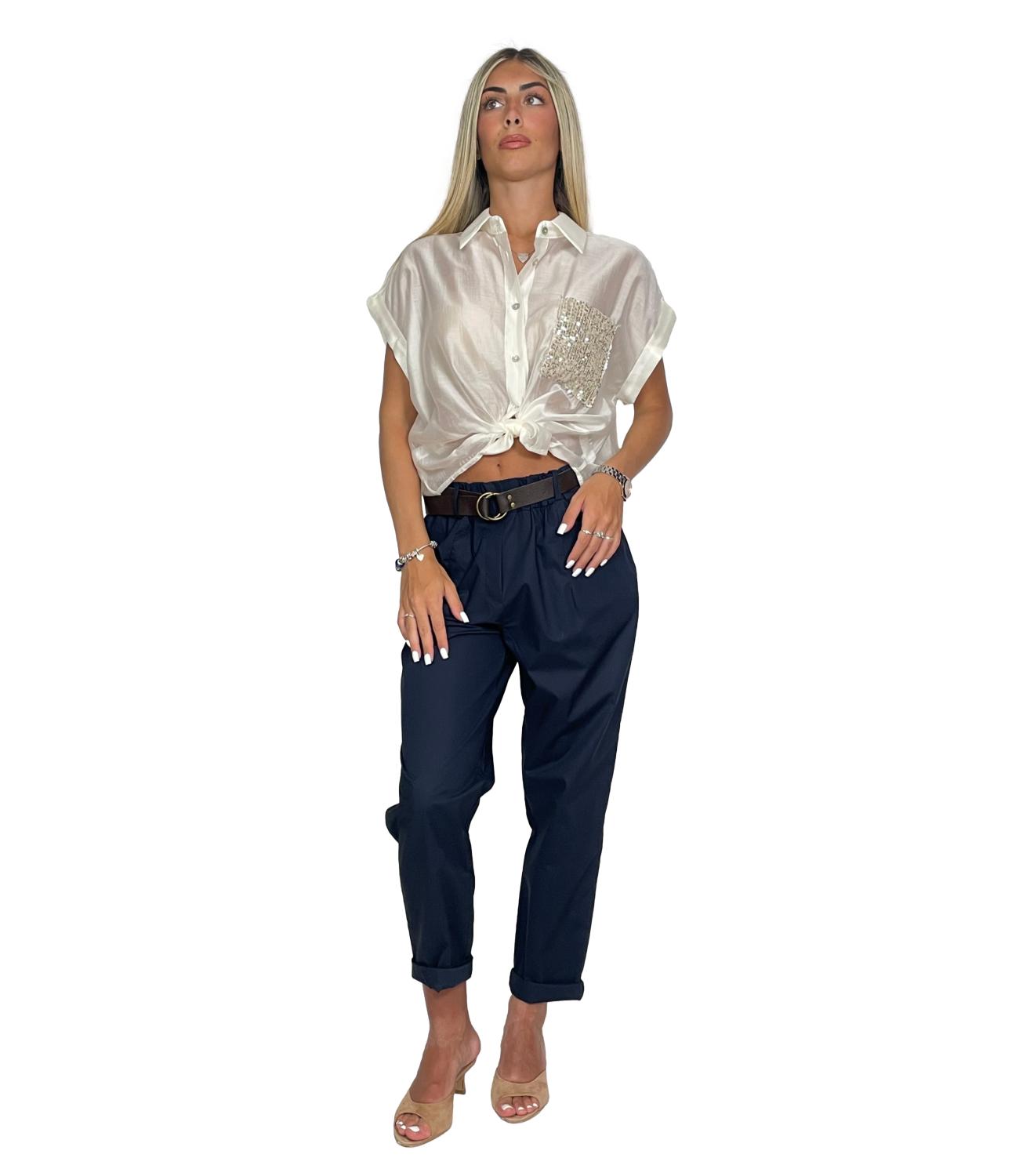 Susy Mix Pantalone Blu da Donna