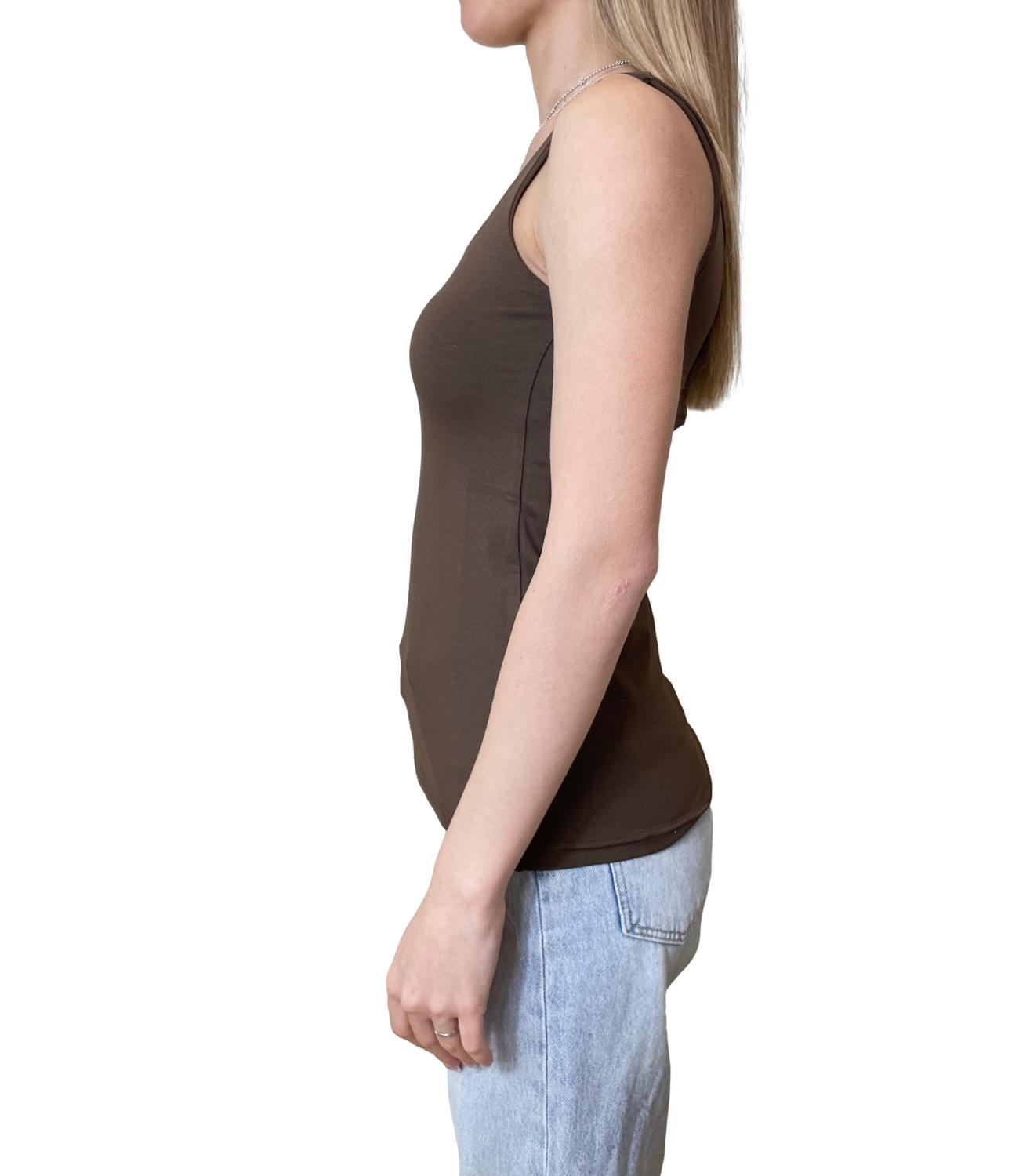 Susy Mix Canotta Tabacco Donna