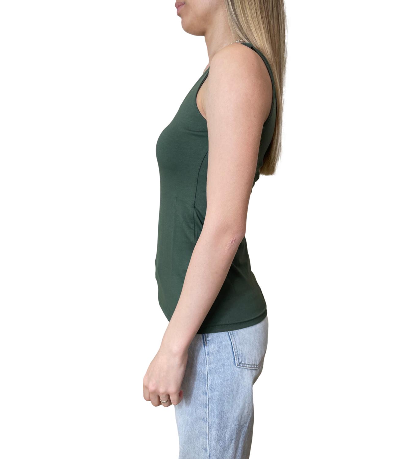 Susy Mix Canotta Verde Militare Donna