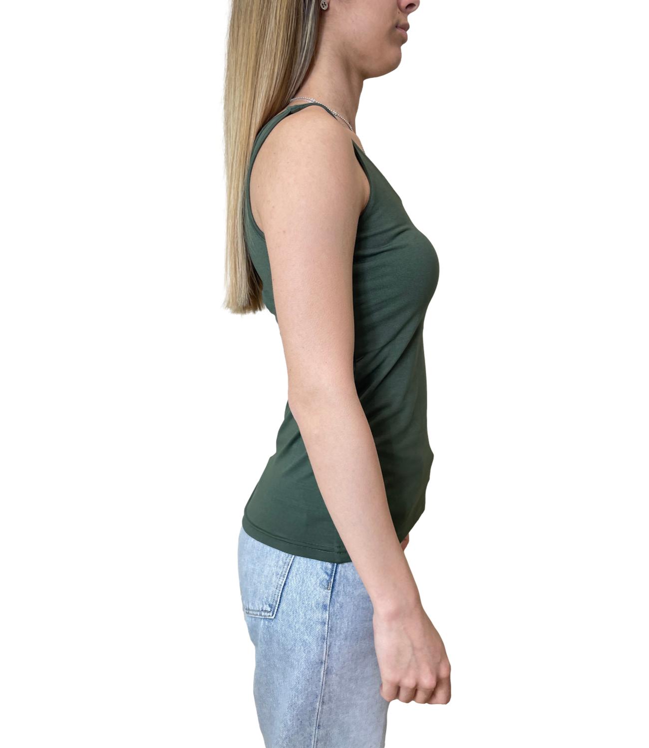 Susy Mix Canotta Verde Militare Donna