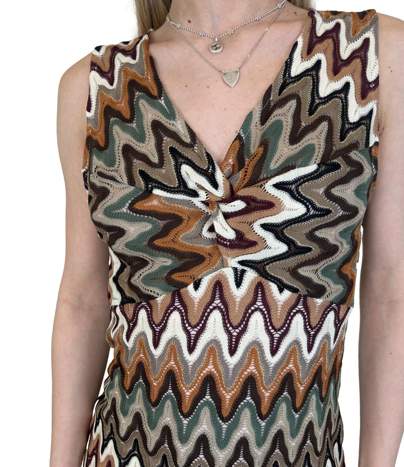 Susy Mix Abito Fantasia Verde Militare Donna