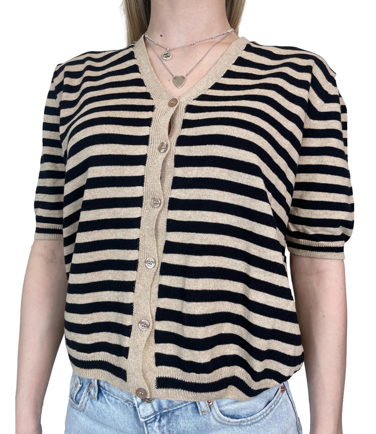 Susy Mix Cardigan Righe Corda Donna