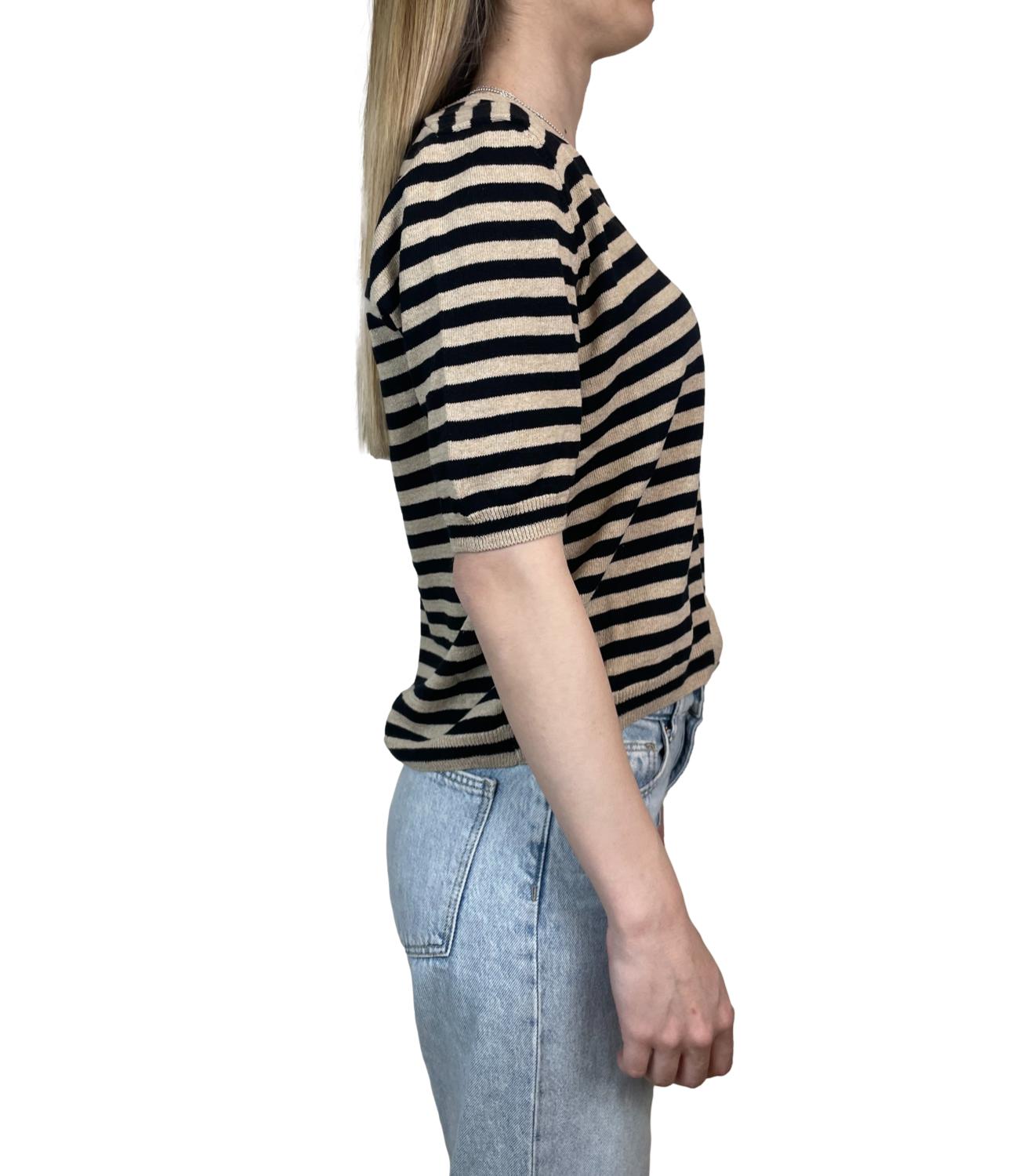 Susy Mix Cardigan Righe Corda Donna