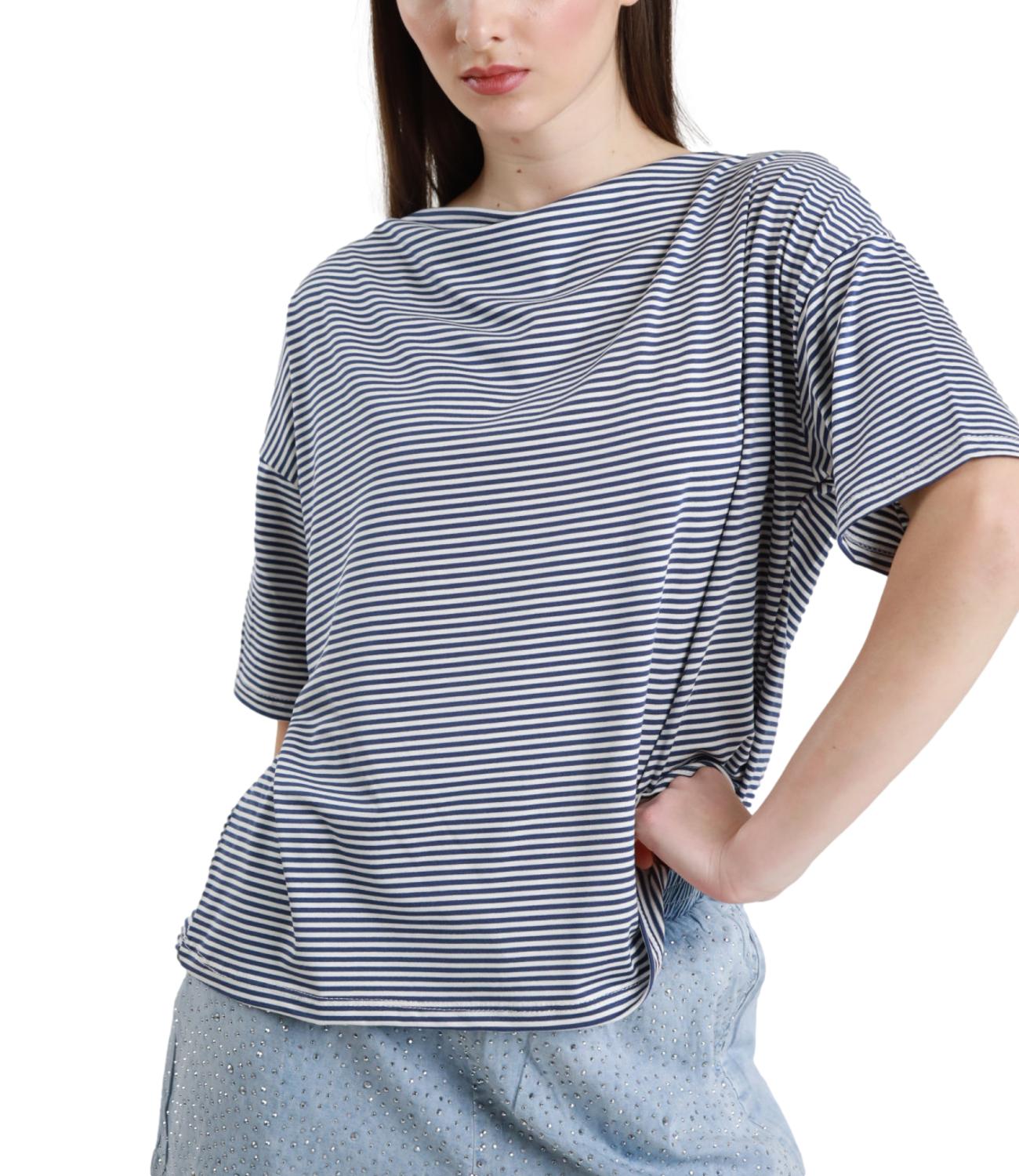 Susy Mix Maglia Riga Over Jeans Donna