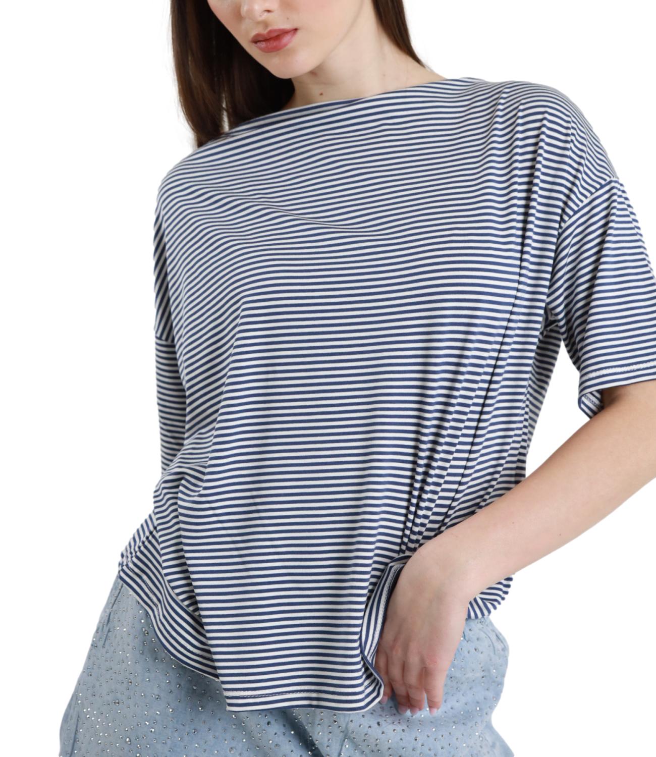 Susy Mix Maglia Riga Over Jeans Donna