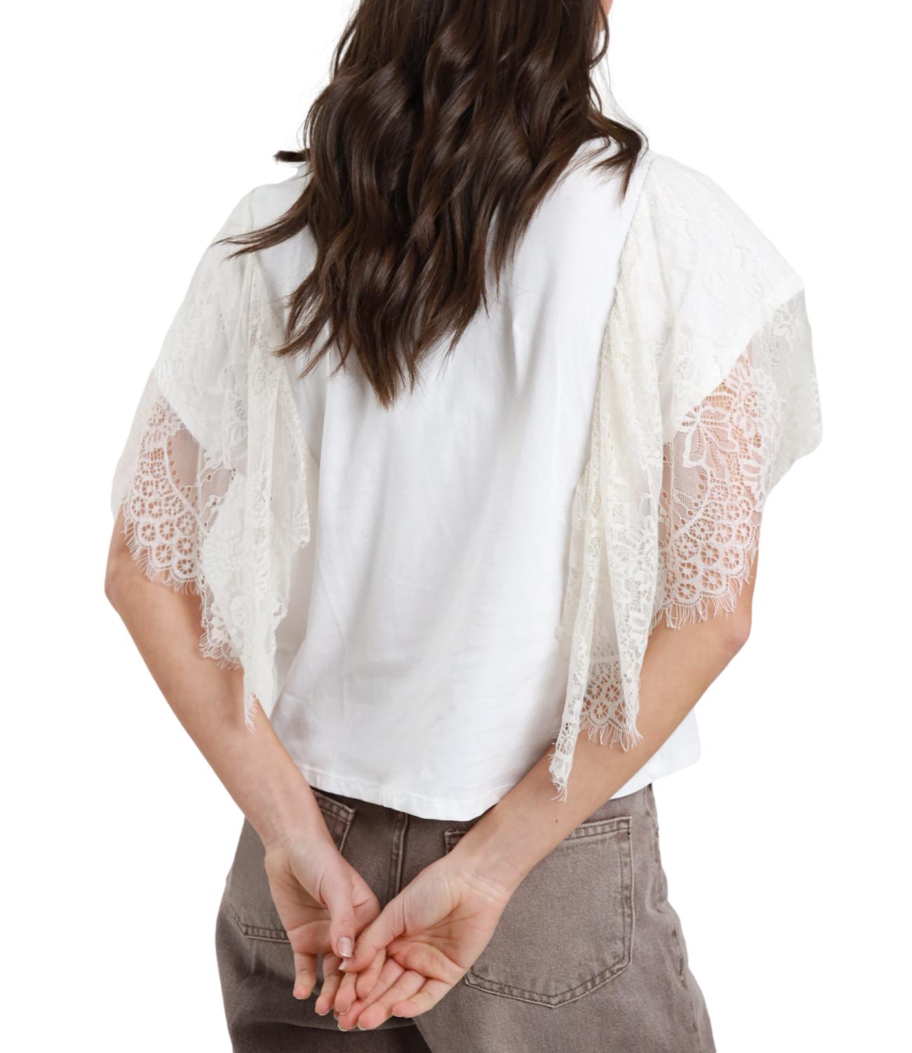 Susy Mix T-Shirt Panna da Donna