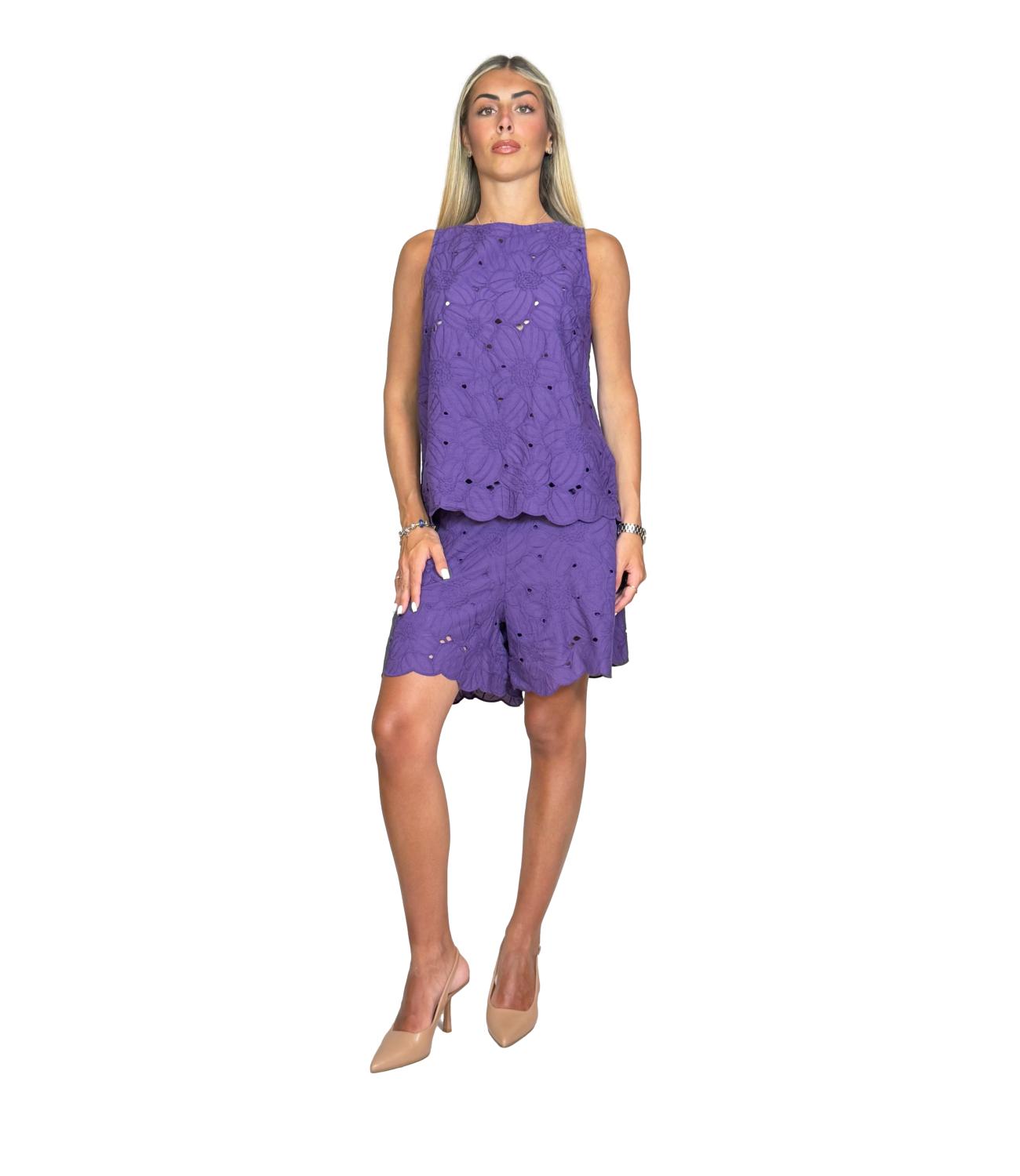 Susy Mix Canotta Viola da Donna
