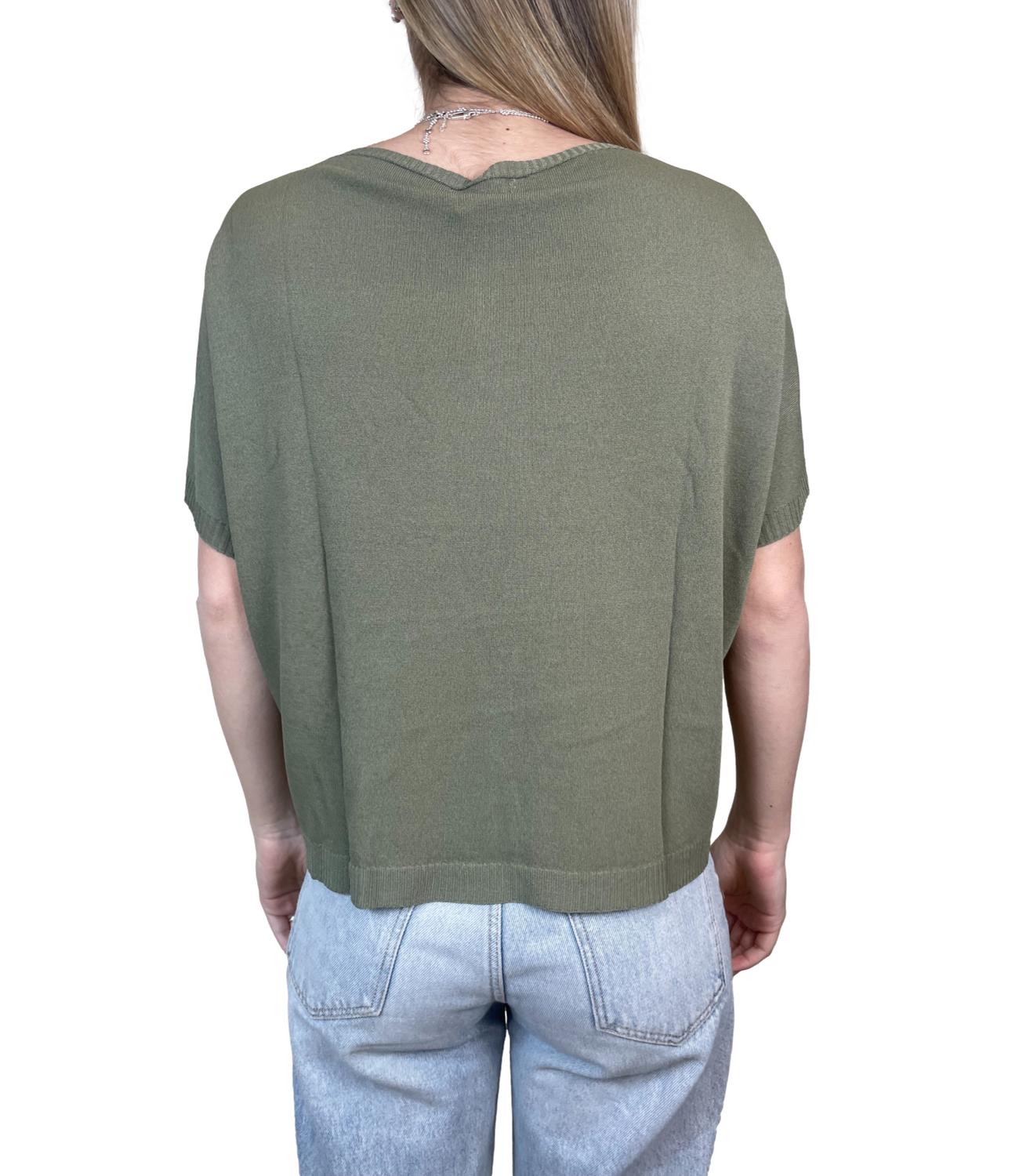 Susy Mix Maglia Verde Militare Donna