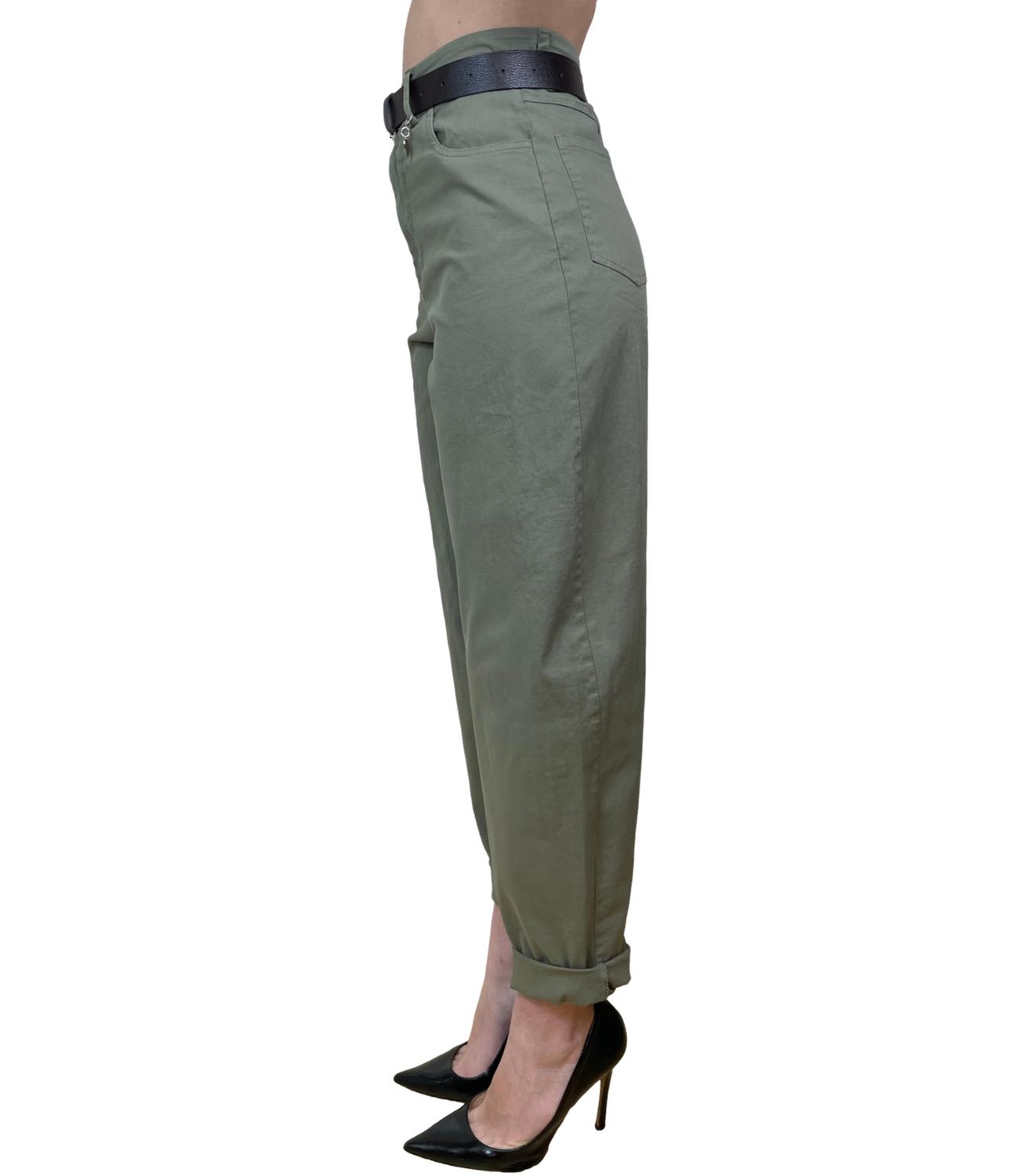 Susy Mix Pantalone Ovetto Verde Militare Donna