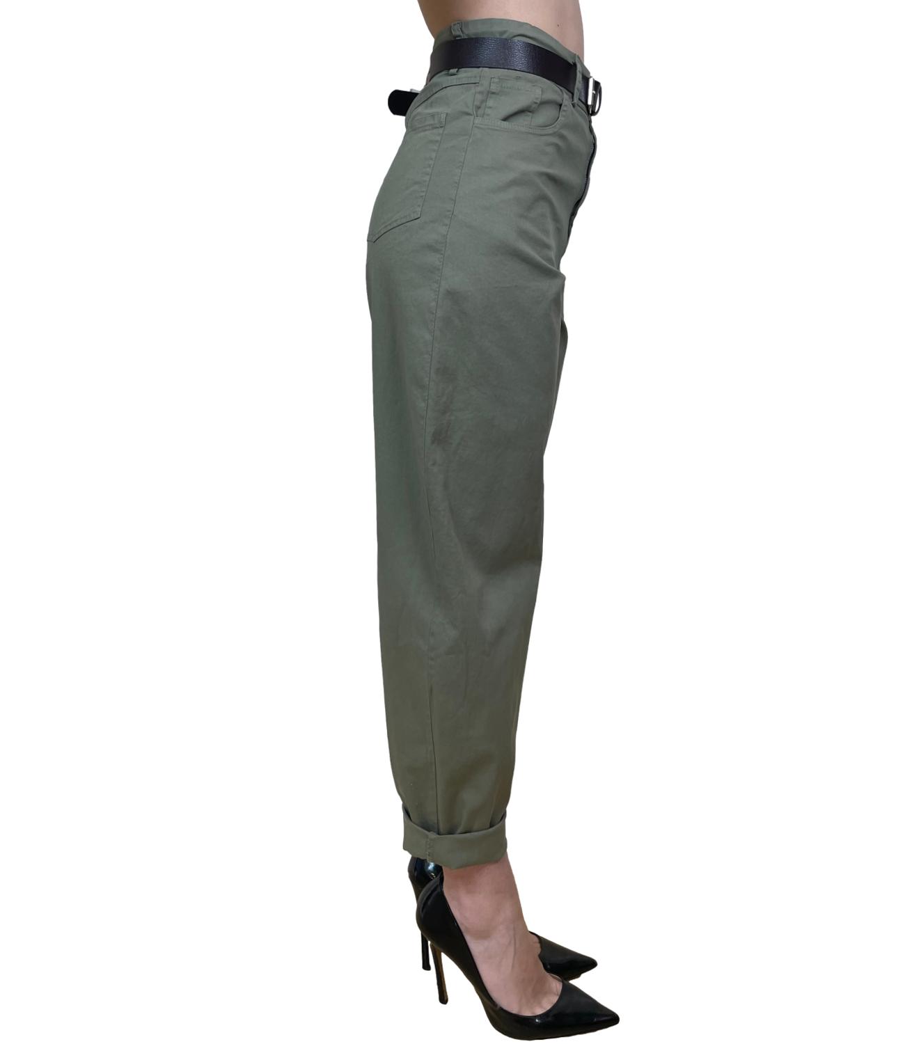 Susy Mix Pantalone Ovetto Verde Militare Donna