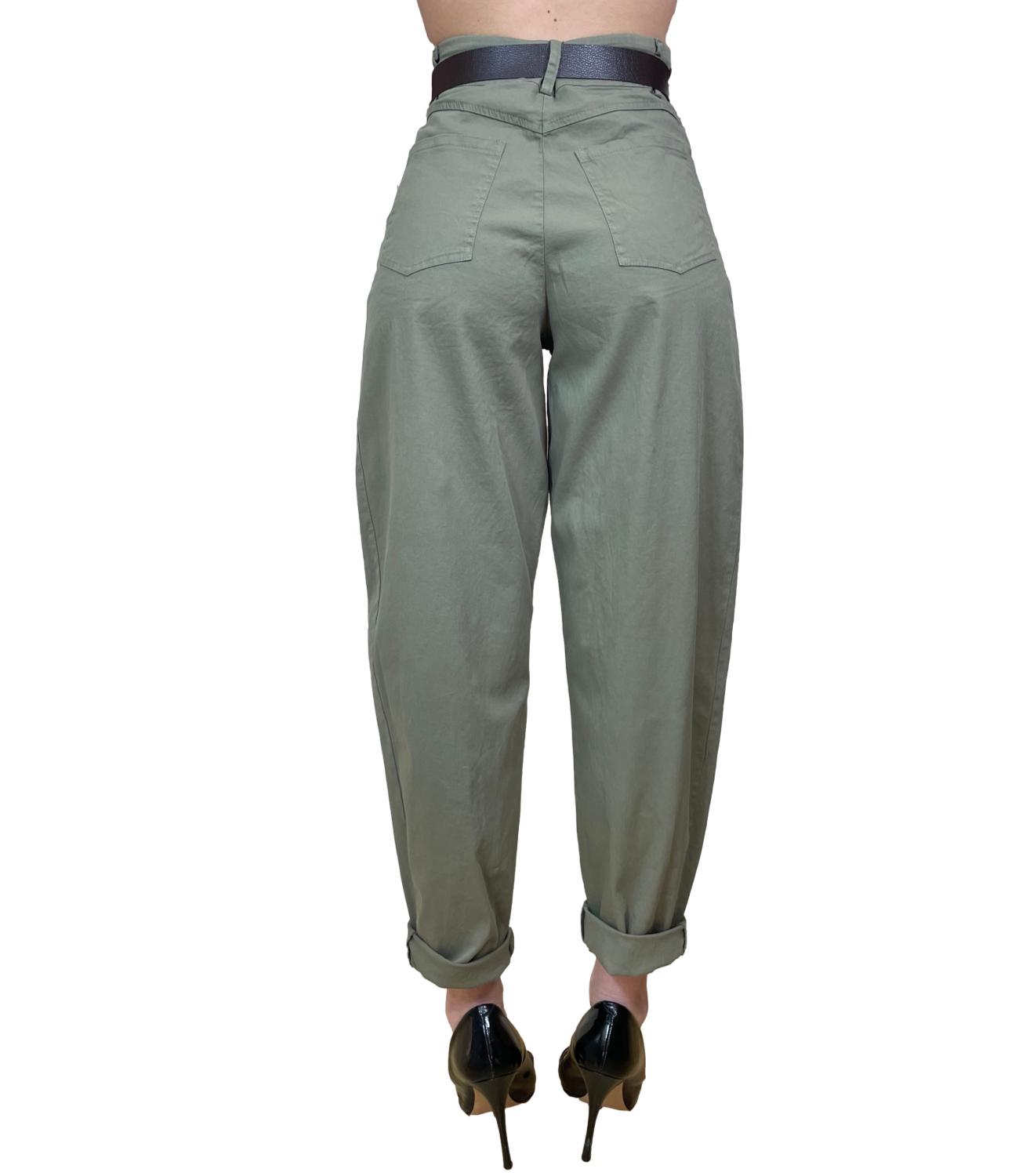 Susy Mix Pantalone Ovetto Verde Militare Donna