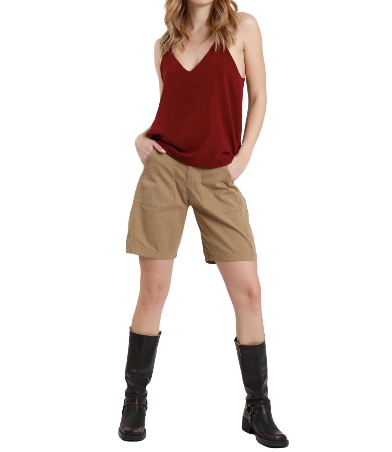 Susy Mix Short Cammello da Donna