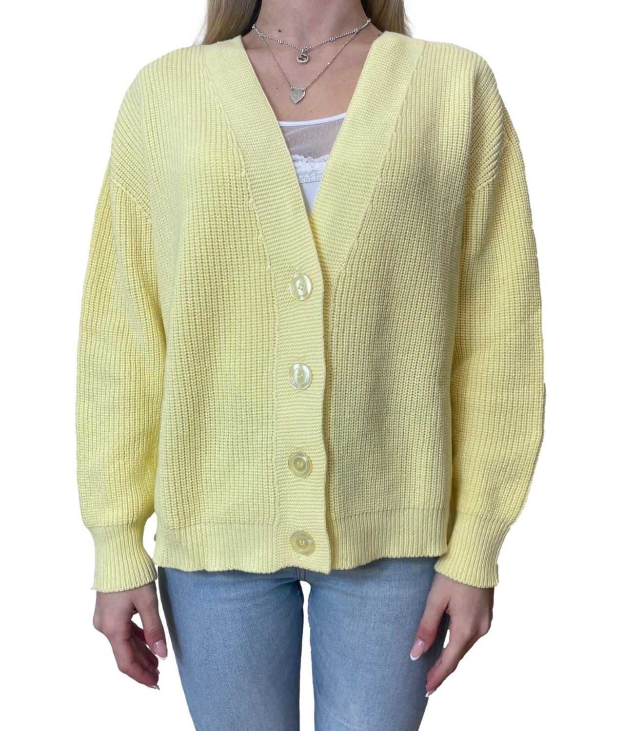 SUSY MIX cardigan giallo donna
