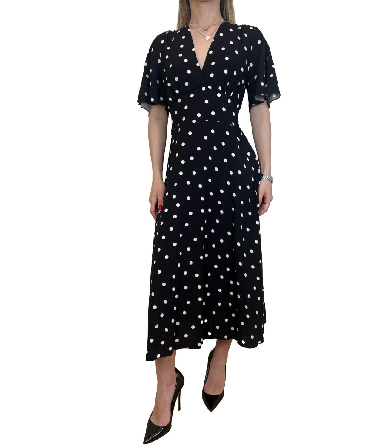 Susy Mix Abito Pois Nero Donna