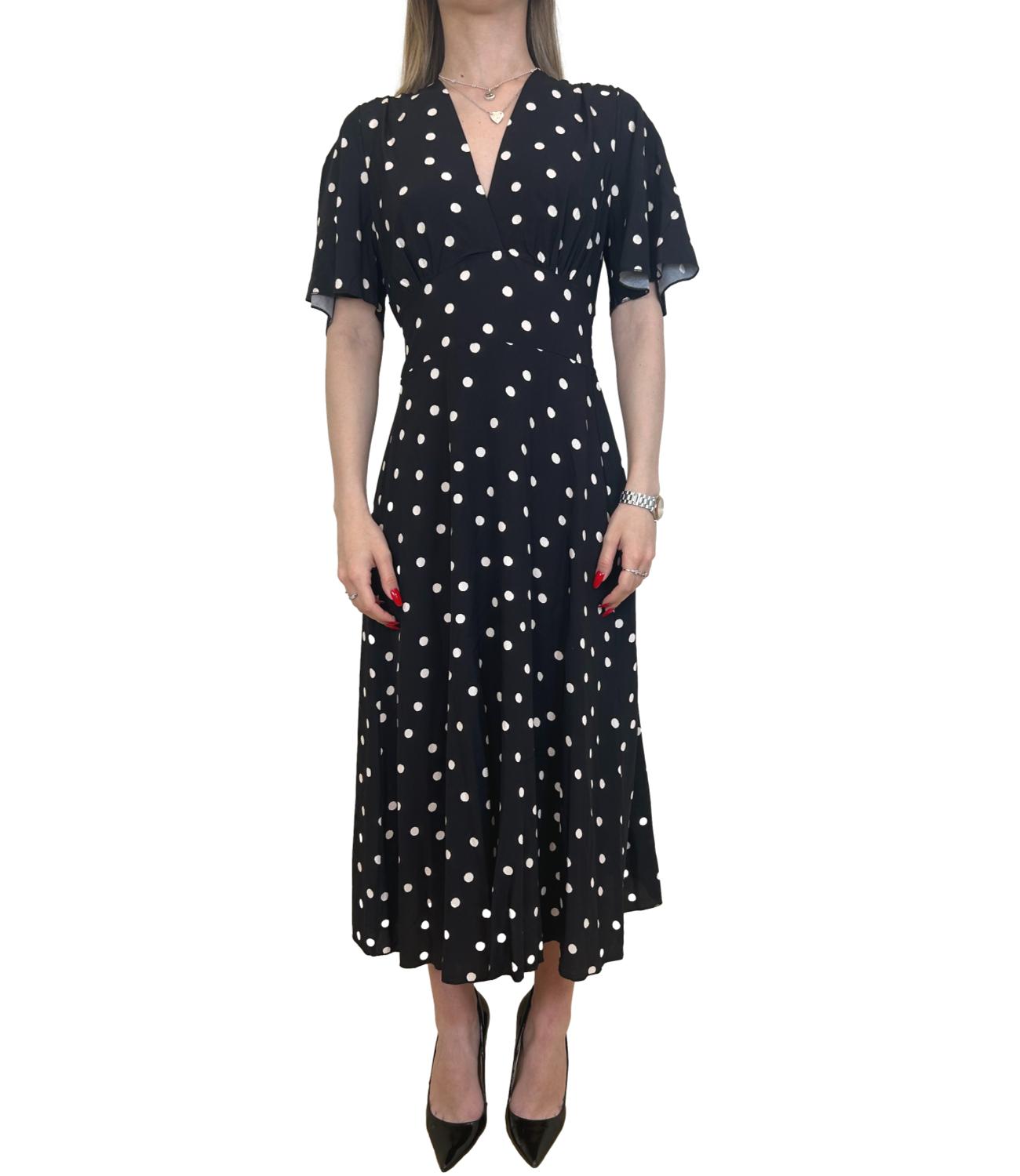 Susy Mix Abito Pois Nero Donna
