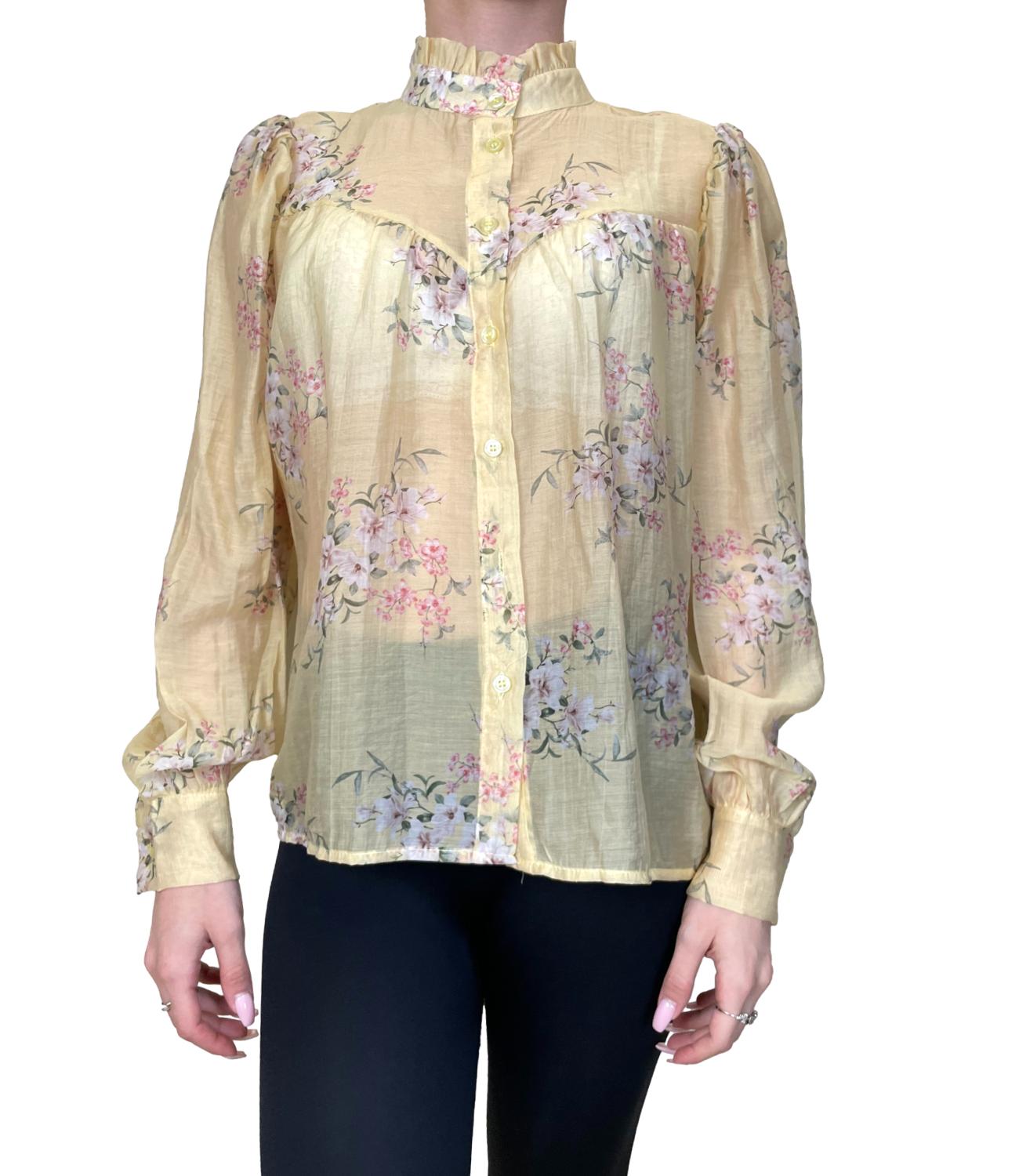 Susy Mix Camicia Giallo Floreale Donna
