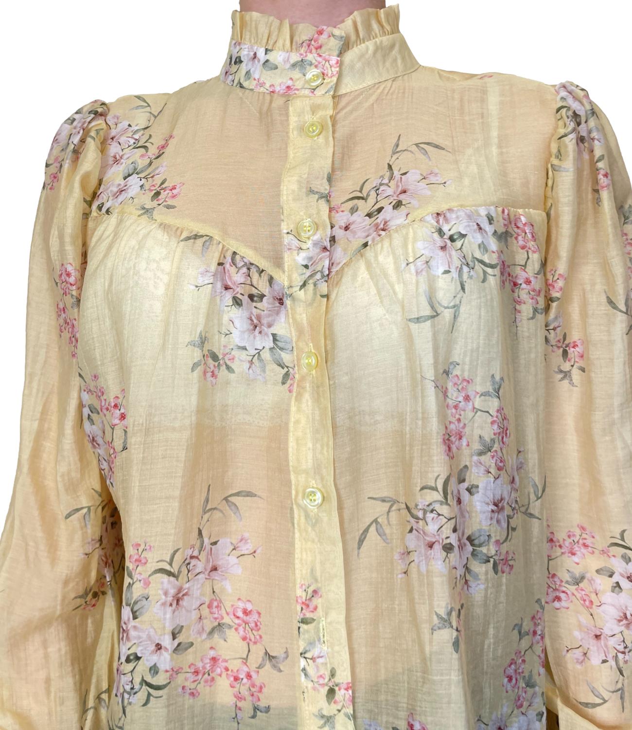 Susy Mix Camicia Giallo Floreale Donna