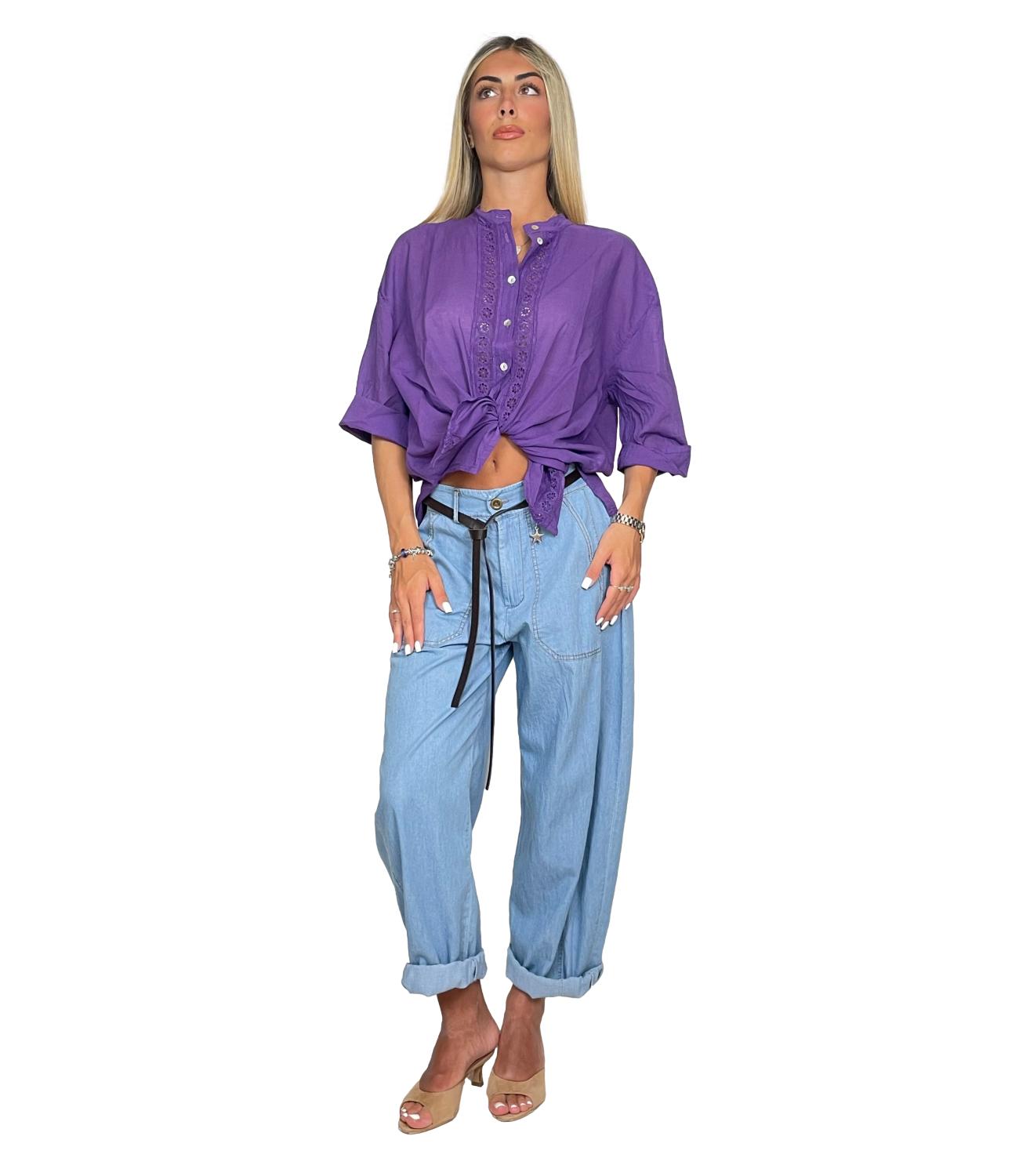 Susy Mix Camicia Viola da Donna
