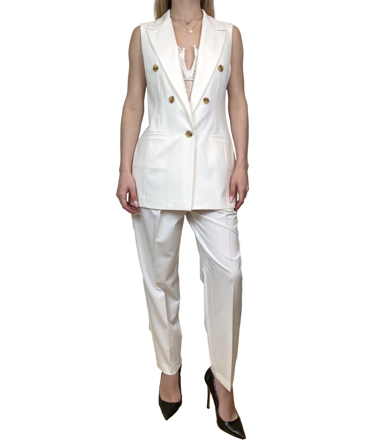 Susy Mix Gilet Latte Donna