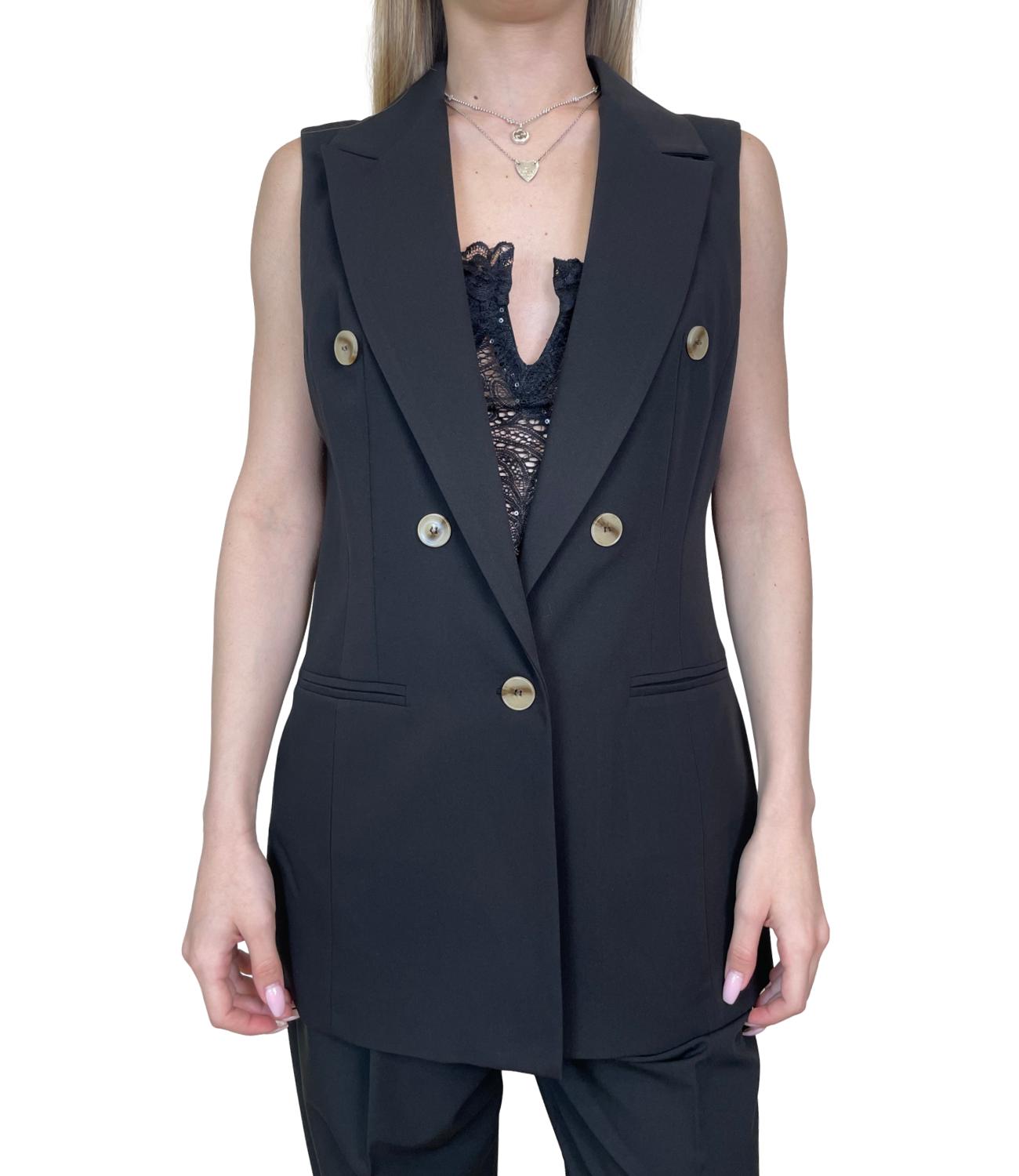 Susy Mix Gilet Nero Donna