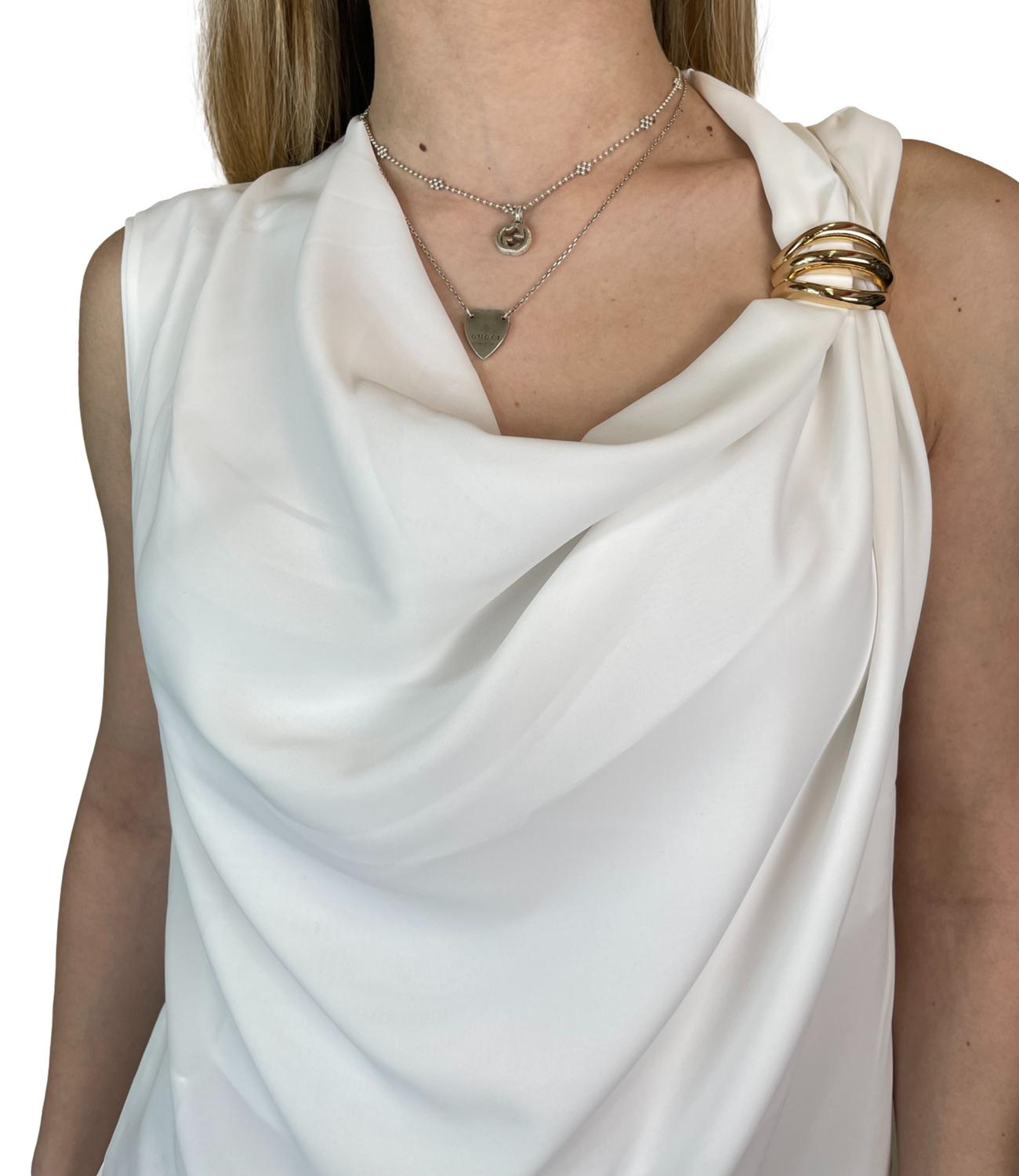 Susy Mix Camicia Smanicata Panna Donna