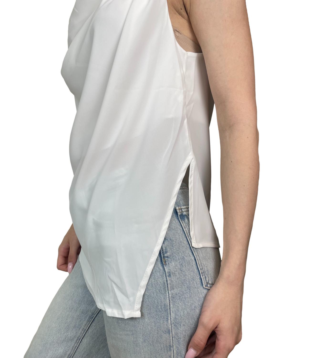 Susy Mix Camicia Smanicata Panna Donna