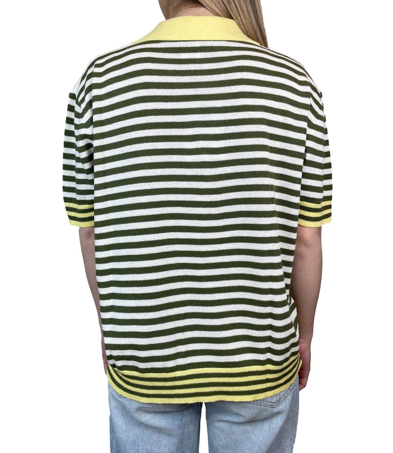 Susy Mix Polo Riga Giallo Donna