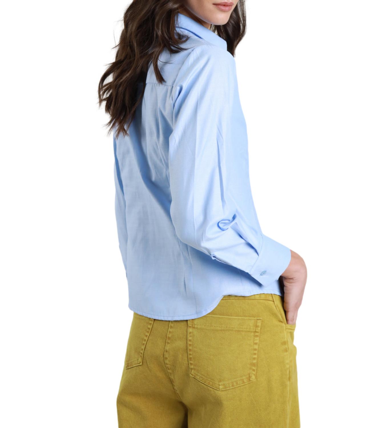 Susy Mix Camicia Oxford Celeste Donna
