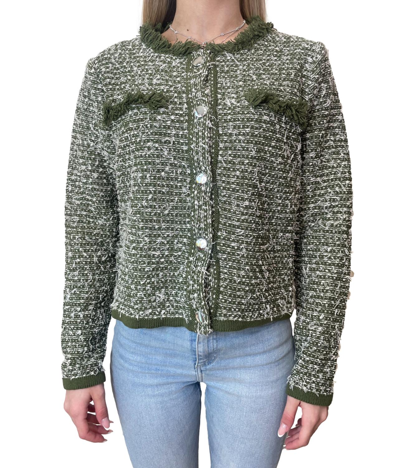 Susy Mix Giacca Verde Militare da Donna