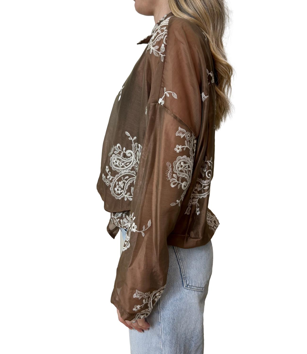 Susy Mix Camicia Tabacco Donna