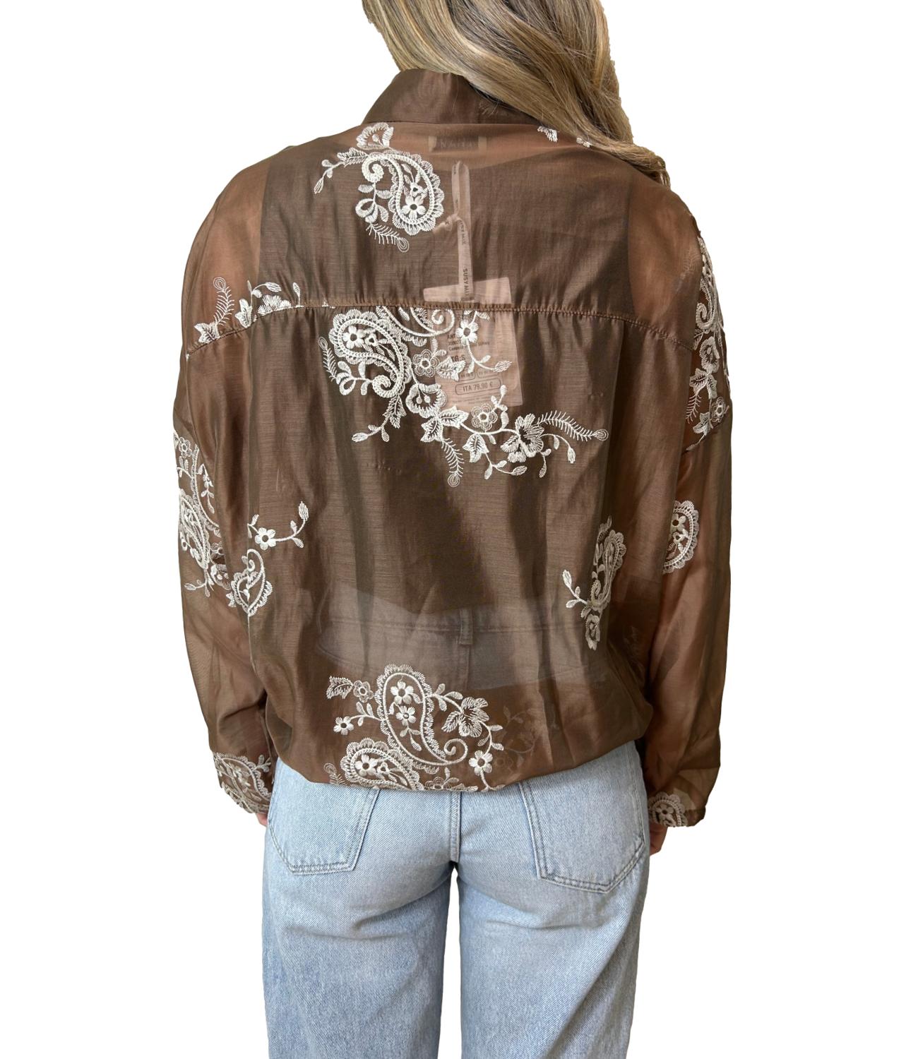 Susy Mix Camicia Tabacco Donna