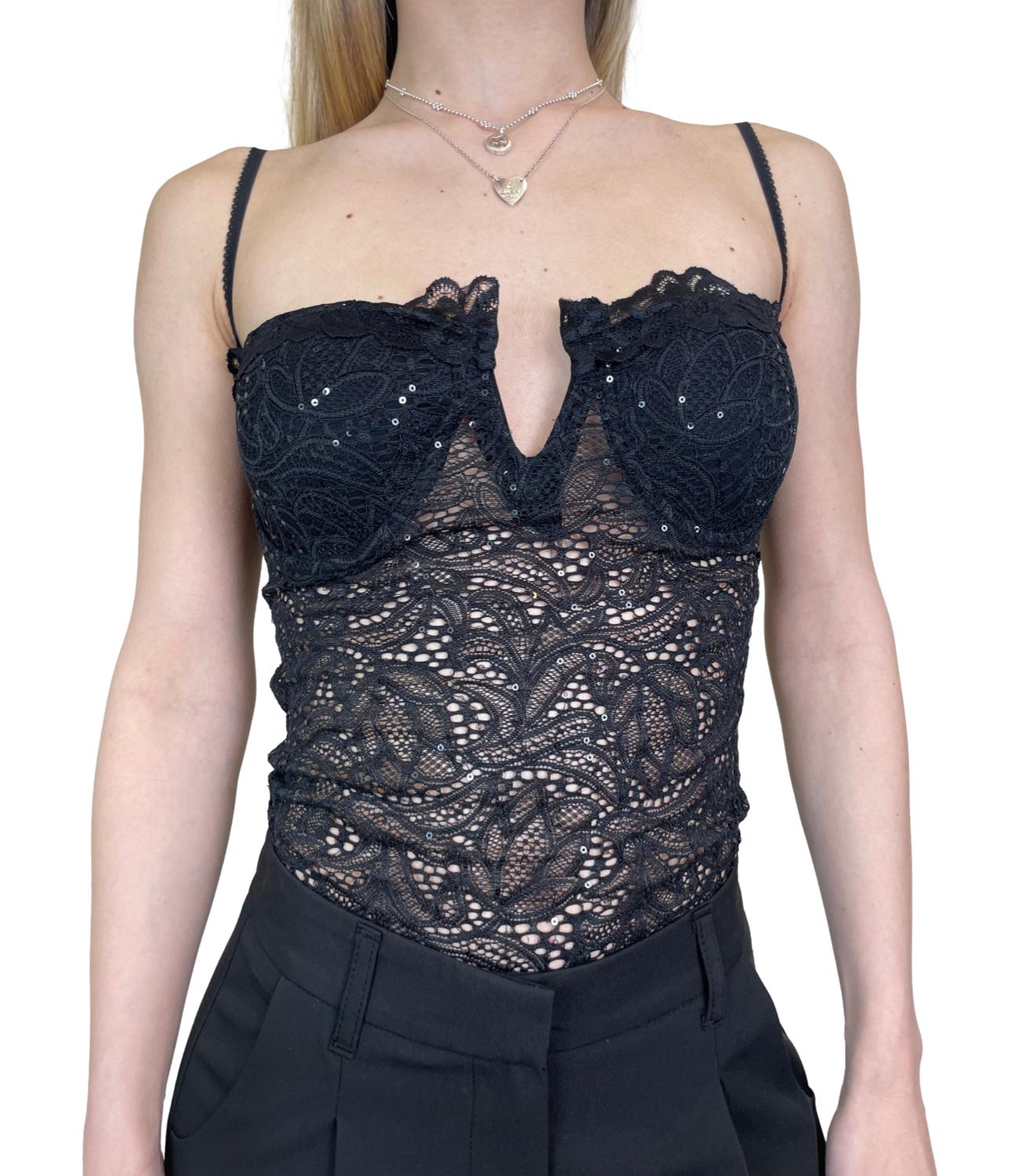 Susy Mix Body Pizzo Nero Donna